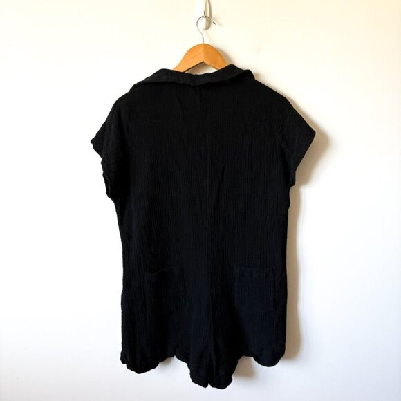 Princess Polly Vixen Short Romper Gauze 100% Cotton Playsuit Black Size 8 - Picture 10 of 11